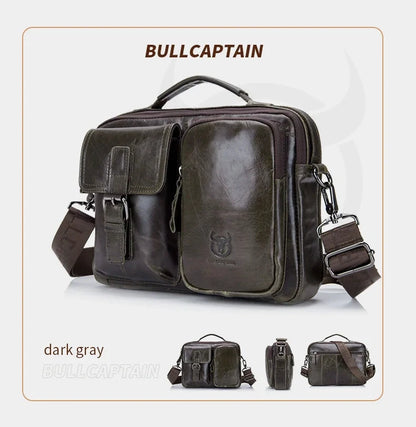 BULLCAPTAIN Maletín Bandolera De Cuero Genuino Hombre by MISS BOLSOS