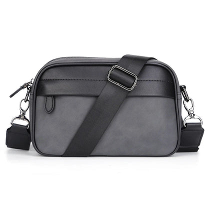 Bolso Bandolera De Cuero Con Patrón Cuadrado Clásico Para Hombres by MISS BOLSOS