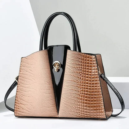 Classic Retro Crossbody Bag Fashionable Large Capacity Women'S Handbag Crocodile Pattern Shoulder Bag Commuting Tote Bag Women by MISS BOLSOS