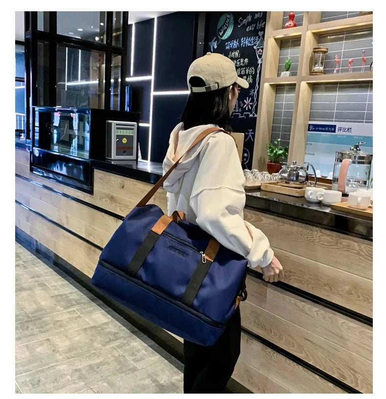 Bolsa Deportiva de Gimnasio de Gran Capacidad para Viaje Con Correa Cruzada by MISS BOLSOS