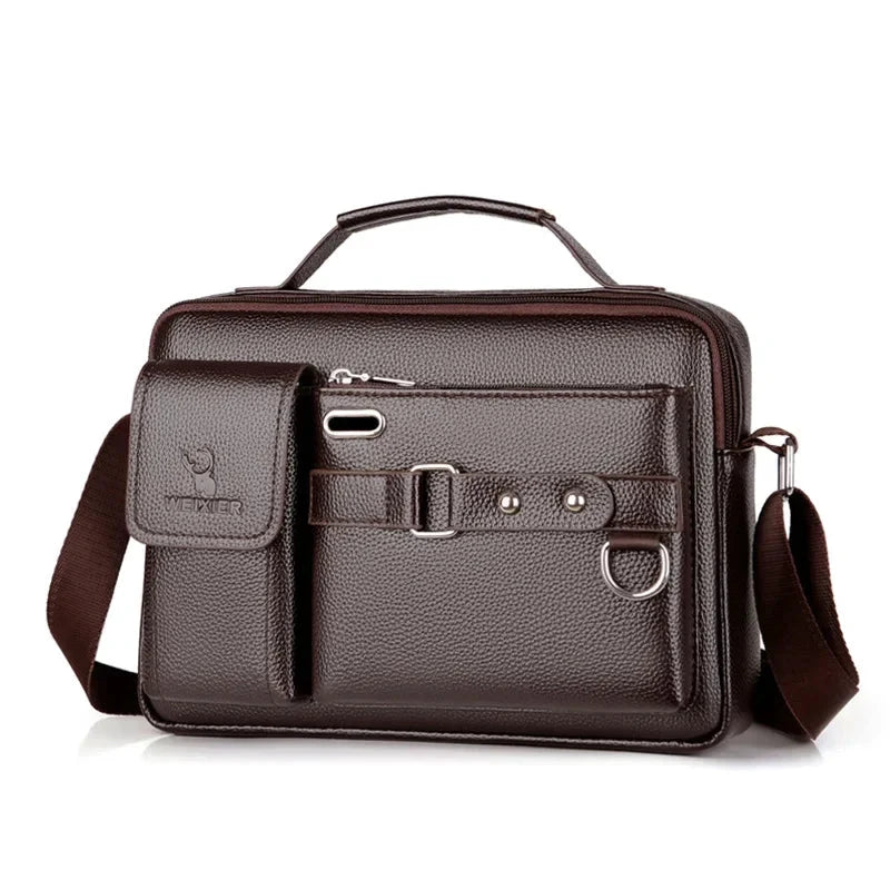Bolso Hombro Hombre PU Cuero 10.4 Pulgadas Ipad Maletín Messenger Moderno by MISS BOLSOS