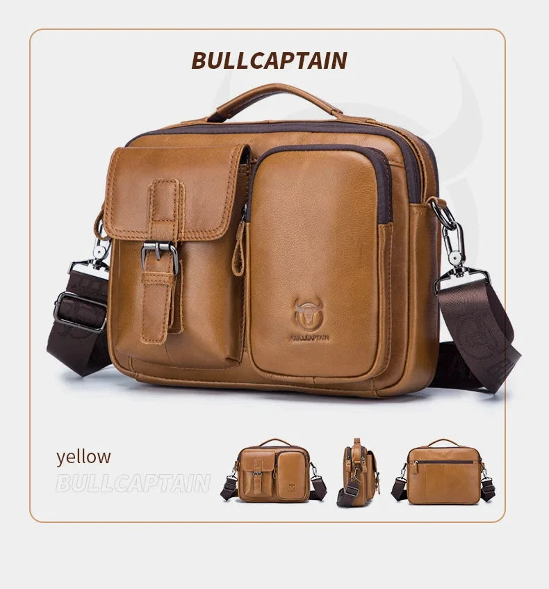 BULLCAPTAIN Maletín Bandolera De Cuero Genuino Hombre by MISS BOLSOS