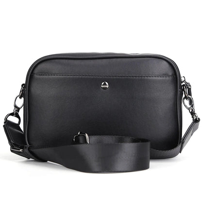 Bolso Bandolera De Cuero Con Patrón Cuadrado Clásico Para Hombres by MISS BOLSOS