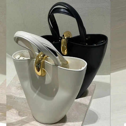 Vintage women handbag new versatile commuting style simple buckle bag shoulder bag by MISS BOLSOS