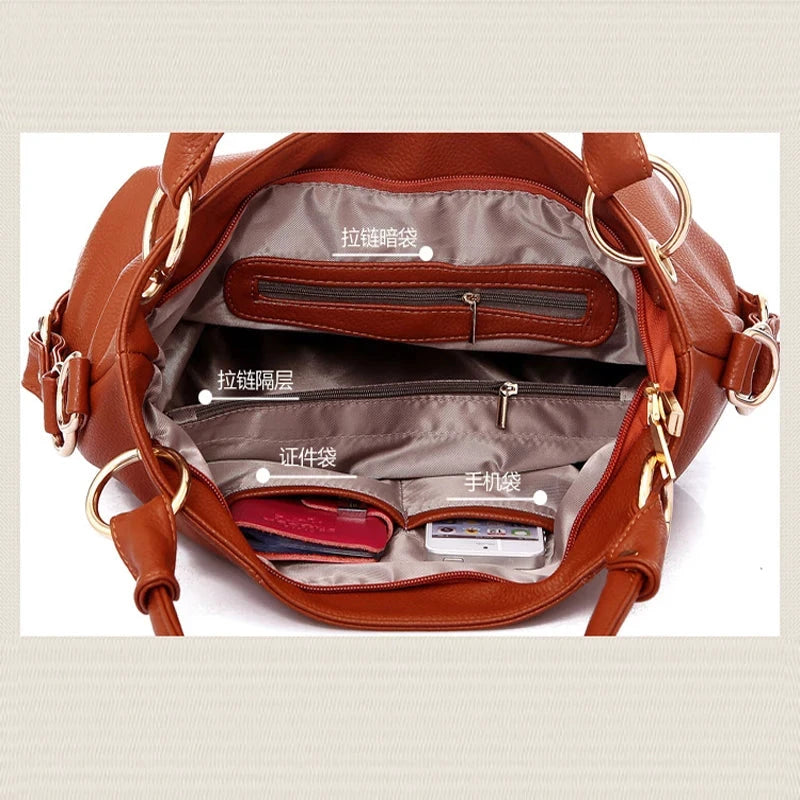 Large Capacity Women's Tote Bag Brand PU Leather Fashionable Handbag Luxury Designer Women Shoulder Bag Travel Handbag 2026 New by MISS BOLSOS