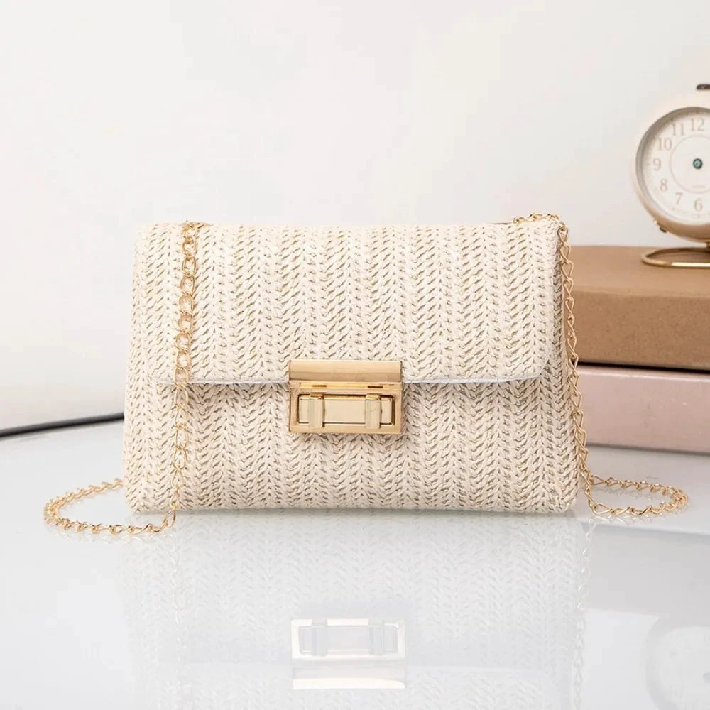 Fashion Straw Shoulder Bag Handmade High Capacity Clutch Handbag Woven Beach Bag Women by MISS BOLSOS