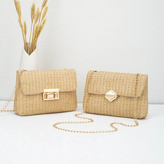 Fashion Straw Shoulder Bag Handmade High Capacity Clutch Handbag Woven Beach Bag Women by MISS BOLSOS