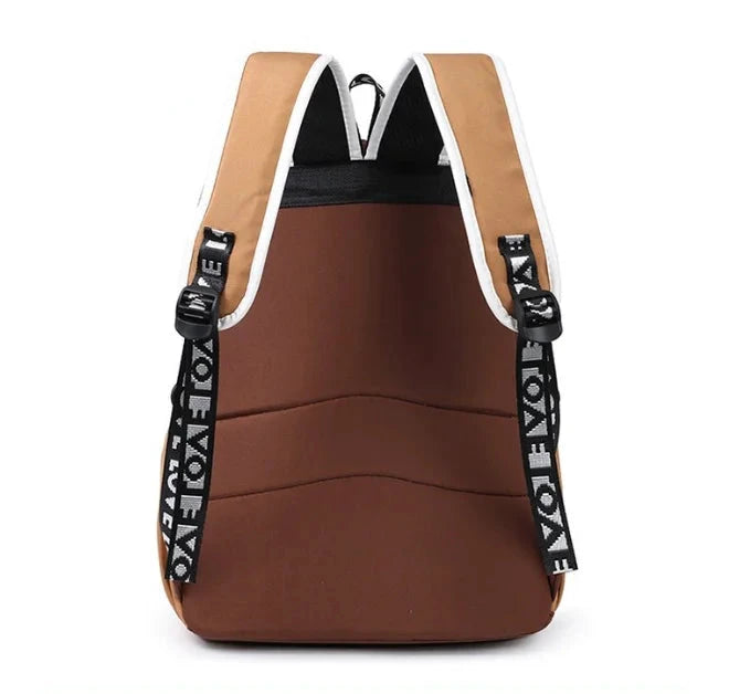 Mochila Escolar Capybara Para Adolescentes Niños Con Llavero De Felpa by MISS BOLSOS
