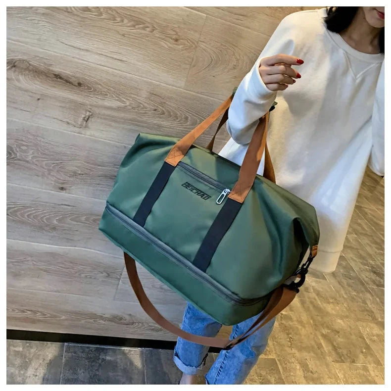 Bolsa Deportiva de Gimnasio de Gran Capacidad para Viaje Con Correa Cruzada by MISS BOLSOS