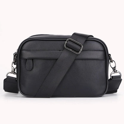 Bolso Bandolera De Cuero Con Patrón Cuadrado Clásico Para Hombres by MISS BOLSOS