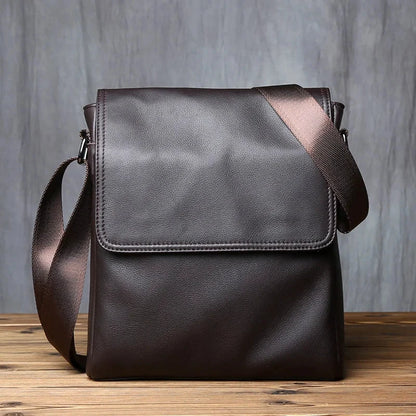 Bolso De Cuero Hombres Bandolera Vertical Piel Natural by MISS BOLSOS