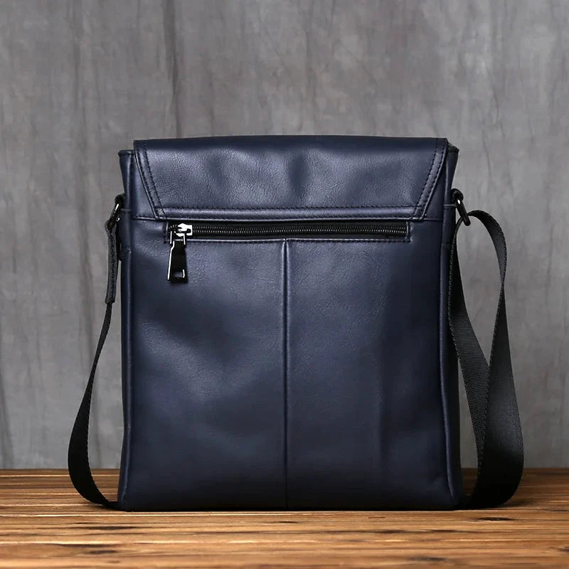 Bolso De Cuero Hombres Bandolera Vertical Piel Natural by MISS BOLSOS