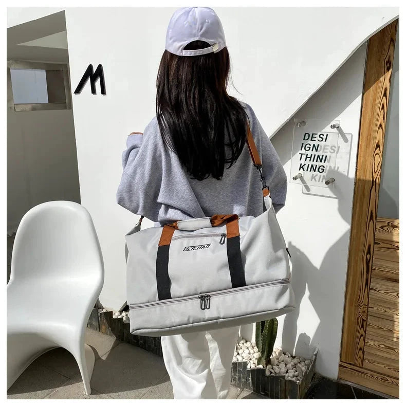 Bolsa Deportiva de Gimnasio de Gran Capacidad para Viaje Con Correa Cruzada by MISS BOLSOS