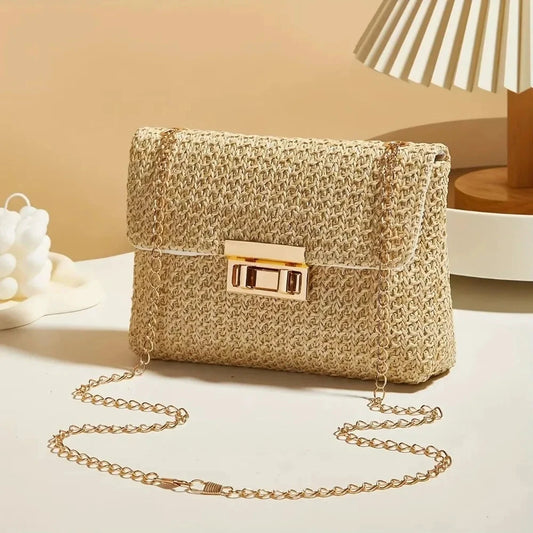 Fashion Straw Shoulder Bag Handmade High Capacity Clutch Handbag Woven Beach Bag Women by MISS BOLSOS