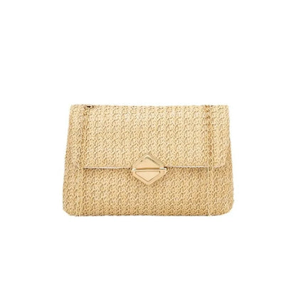 Fashion Straw Shoulder Bag Handmade High Capacity Clutch Handbag Woven Beach Bag Women by MISS BOLSOS