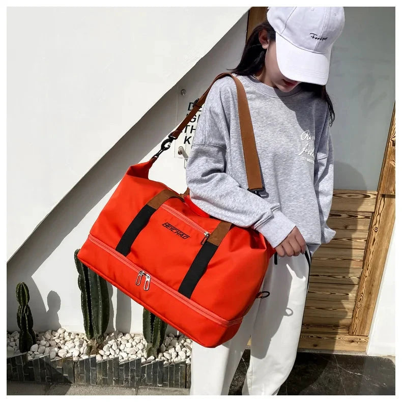 Bolsa Deportiva de Gimnasio de Gran Capacidad para Viaje Con Correa Cruzada by MISS BOLSOS