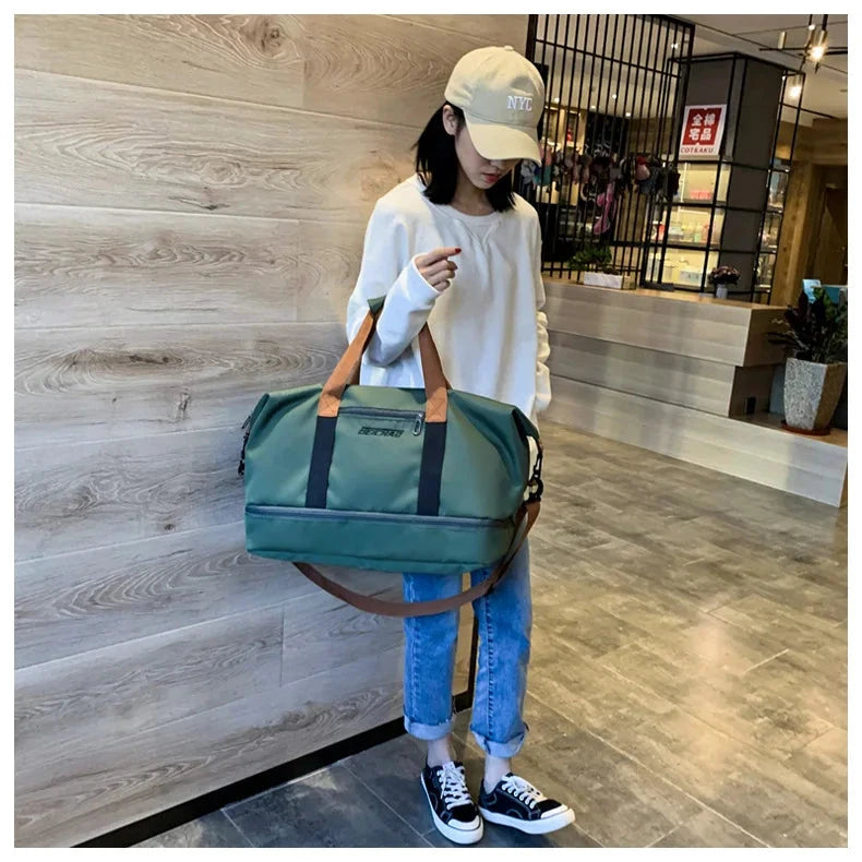 Bolsa Deportiva de Gimnasio de Gran Capacidad para Viaje Con Correa Cruzada by MISS BOLSOS