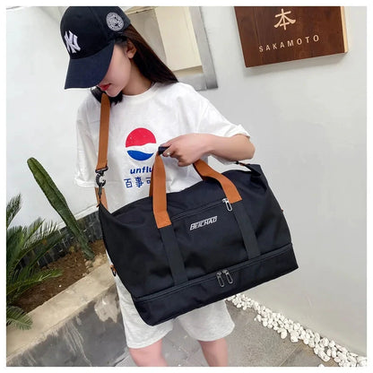 Bolsa Deportiva de Gimnasio de Gran Capacidad para Viaje Con Correa Cruzada by MISS BOLSOS