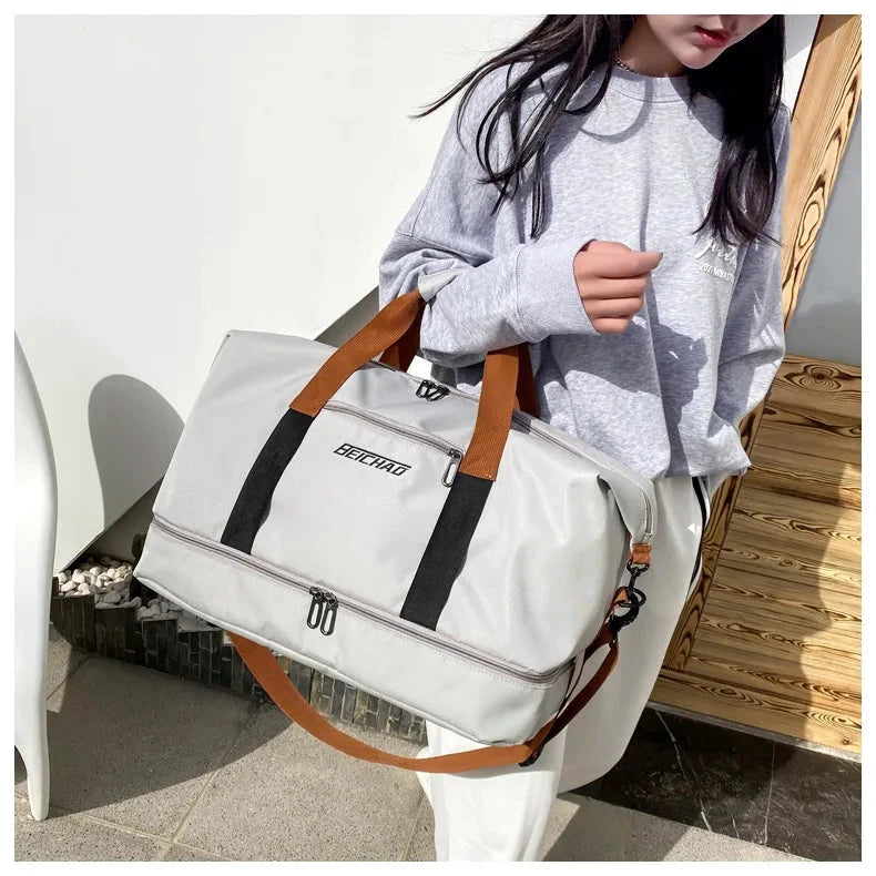 Bolsa Deportiva de Gimnasio de Gran Capacidad para Viaje Con Correa Cruzada by MISS BOLSOS