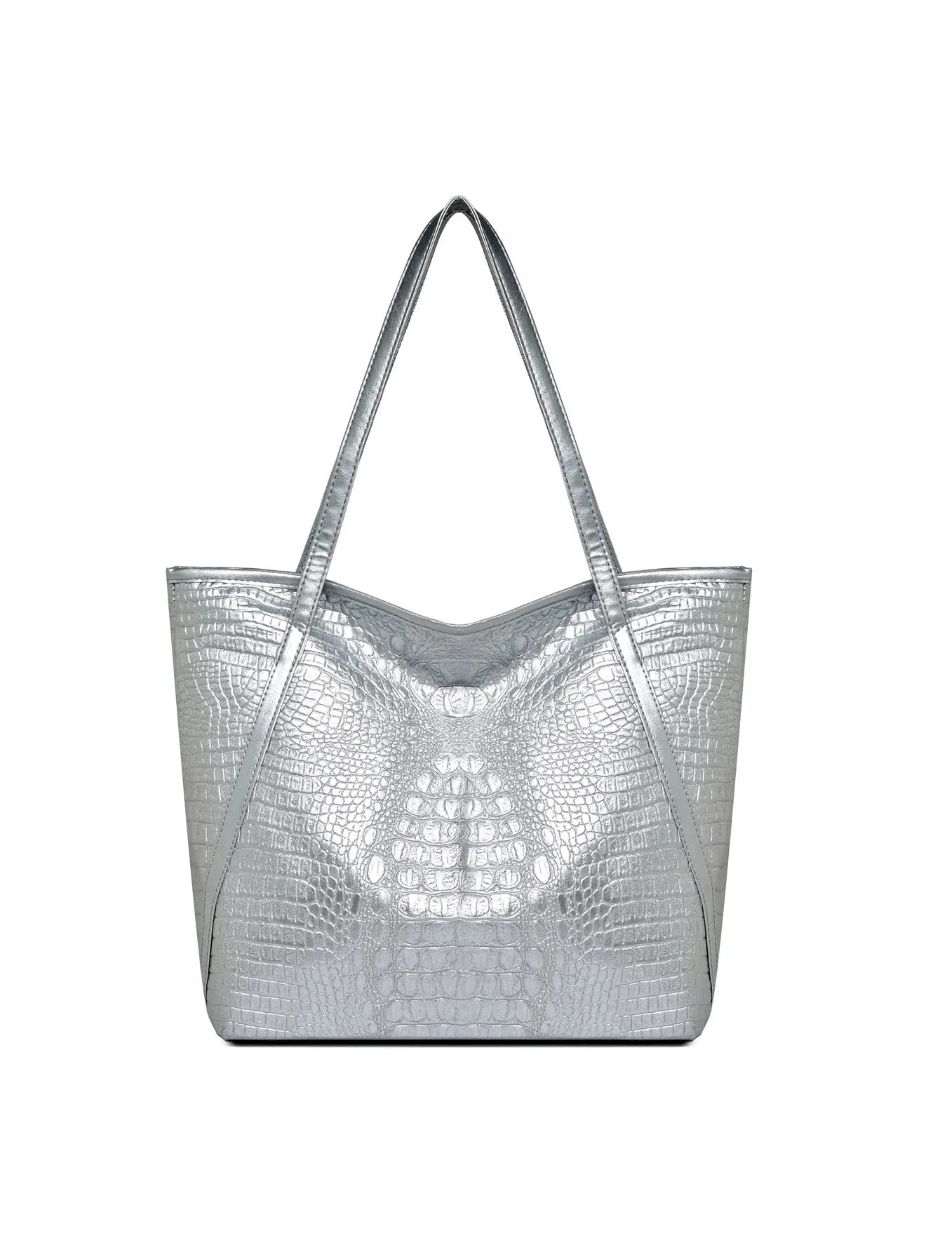 Luxury Women's Shoulder Bag Large Capacity Crocodile Pattern Tote Handbag For Women Shopping Bag by MISS BOLSOS