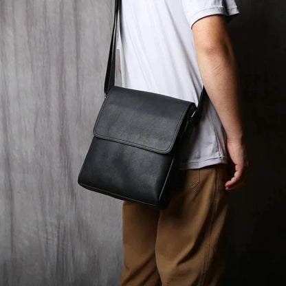 Bolso De Cuero Hombres Bandolera Vertical Piel Natural by MISS BOLSOS