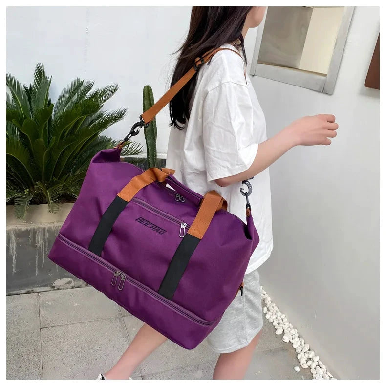 Bolsa Deportiva de Gimnasio de Gran Capacidad para Viaje Con Correa Cruzada by MISS BOLSOS